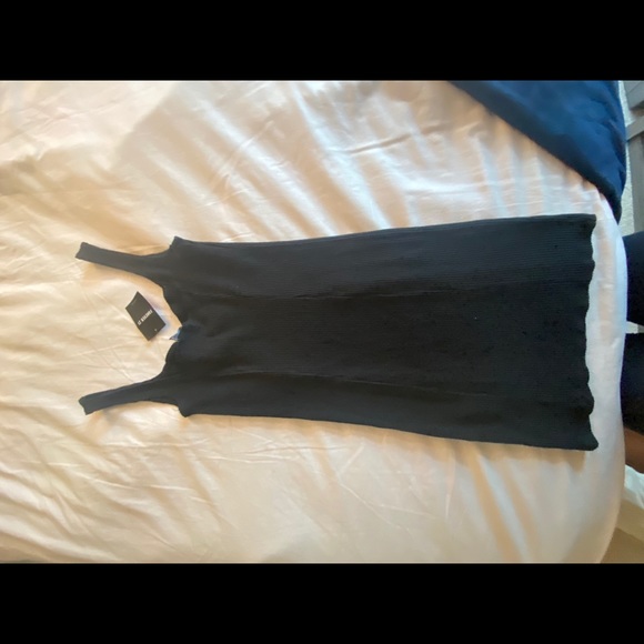 Black ribbed bodycon dress - Picture 2 of 2